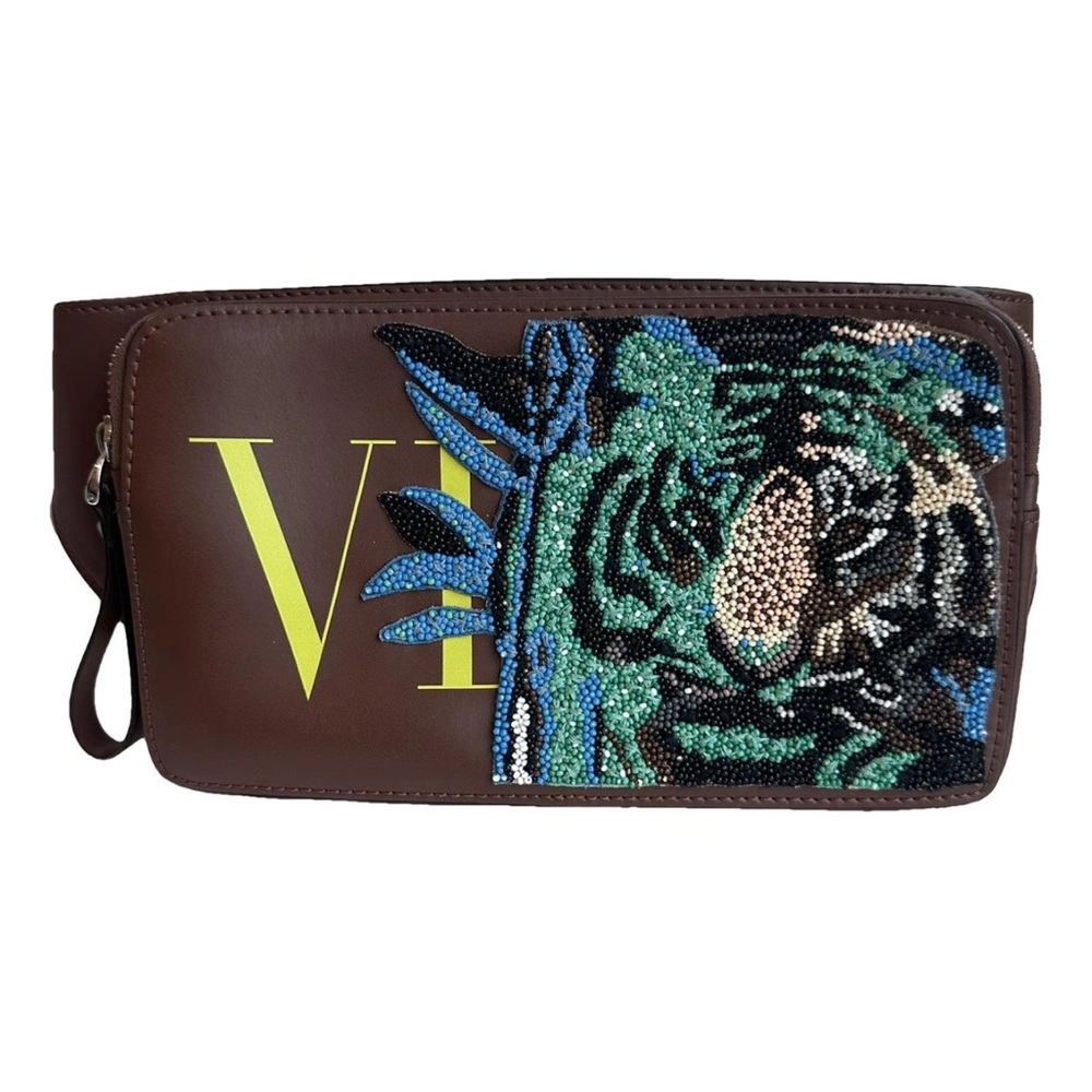 Valentino Garavani Rare Beaded Tiger VLTN Leather Belt Bag